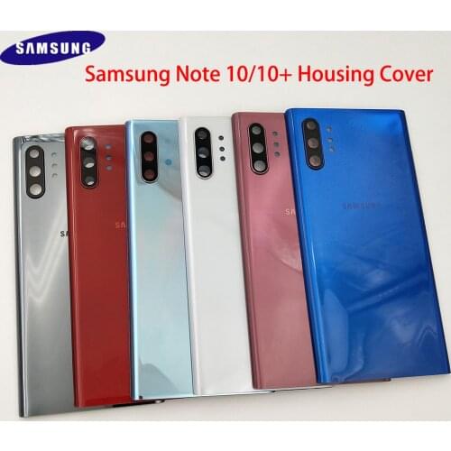 Original Samsung Glass Housing Back Cover For SAMSUNG Galaxy Note 10 N970 Note 10 Plus NOTE10+ N975 Rear Battery Door+Camera Len