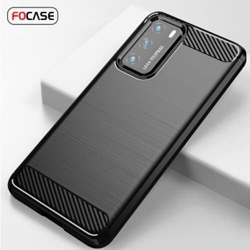 Case Huawei P40 Pro Pro+ TPU Silicone Shockproof Cover Carbon Fiber Brushed Texture Cases For Huawei P20 P30 P40 Lite E Pro Case
