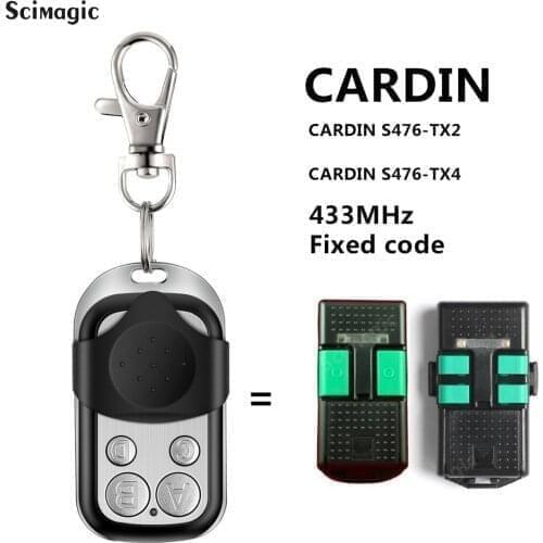 For CARDIN S476 TX2 S476 TX4 Garage Gate Remote Control Clone 433mhz 433.92MHz Fixed Code Wireless Transmitter Command Fob