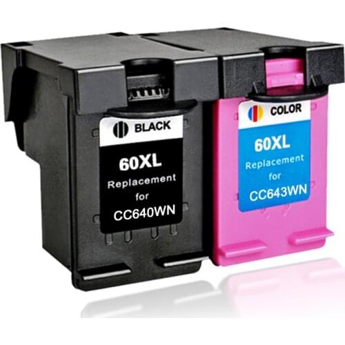 LuoCai Compatible Ink Cartridge For HP 60 Deskjet F2480 F2420 F4480 F4580 F4583 D2660 D2530 F4280 C4683 Printer For HP60 XL 60XL