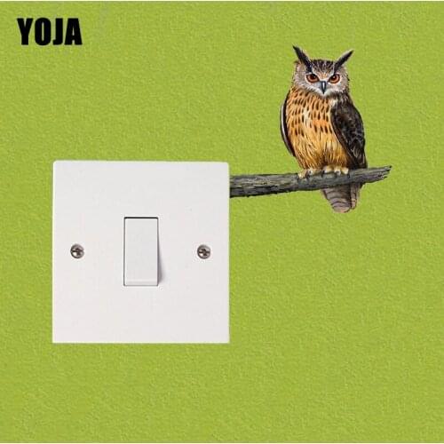 YOJA Unique Tree Branches Of The Colored Owl Decor Switch Sticker Living Room Bedroom Wall Decals 10SS0044