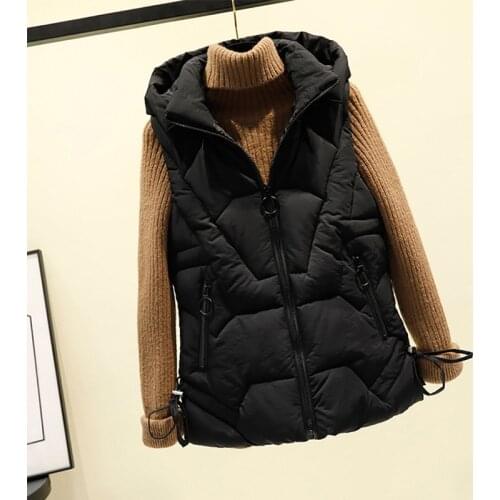 Women down cotton vest slim vest waistcoat autumn winter 2019 new winter jacket vest wild