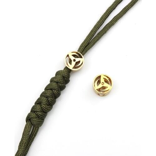 1PC Nezha Hot Wheel Brass Paracord Beads Knife Beads Rope Cord Necklace Bracelet Flashlight Outdoor EDC Beads Lanyard Pendants