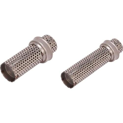 2 Pcs 51mm Universal Motorcycle Exhaust Muffler DB Killer-Silencer Noise Sound Eliminator Mesh DB Killer, Short & Long
