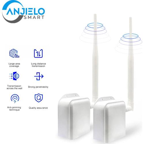 2-Pack Wireless Wifi Halow Network Bridge Kit Point to Point Connection Long-Range Upto 1 KM Transmission Distance for IP Camera
