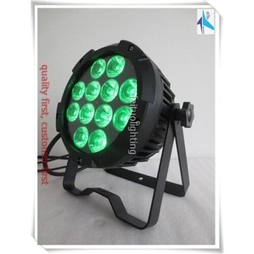 8pcs/lot flight case waterproof dj lighting IP65 led par cans stage light 12x15w rgbwa 5in1 led par 64