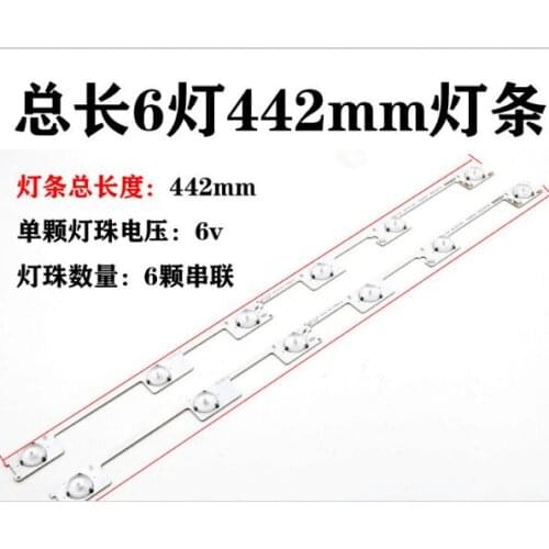 80 Pieces/lot original new LED backlight bar strip for KONKA KDL48JT618A 35018539 6 LEDS(6V) 442mm