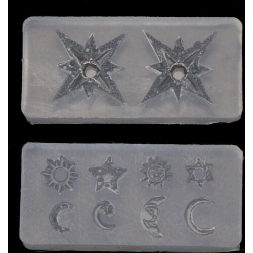 Ajiestour Mini Moon Star Sun Resin Jewelry Fillings Resin Silicone Mold Jewelry Tools Epoxy Resin
