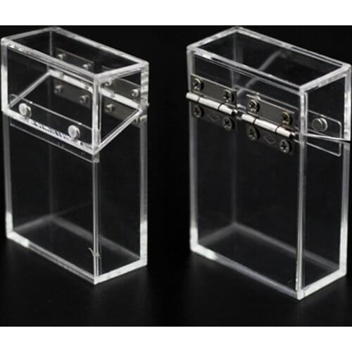 Acrylic Transparent Smoke Cigarette Case Storage Box for Holding 20 Sticks Package Tobacco Container Dropshipping
