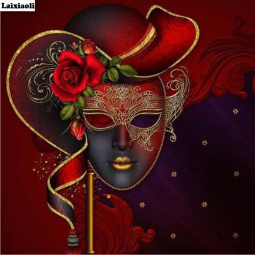 5D diy diamond painting woman mask,full square round stone diamond embroidery full display mosaic cross stitch kits home decor