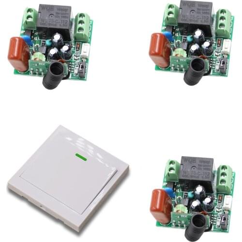 220V Wireless Remote Switch Wireless Remote Light Switch 1CH 10A Relay Receiver Wall Transmitter Remote Controller 315/433Mhz