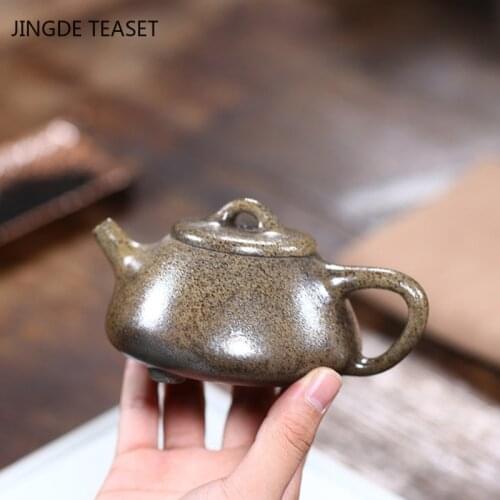 Yixing Firewood kiln change Purple Clay Teapot Stone scoop Tea Pot Beauty Kettle Raw ore Handmade Teaware Tea Ceremony Gifts