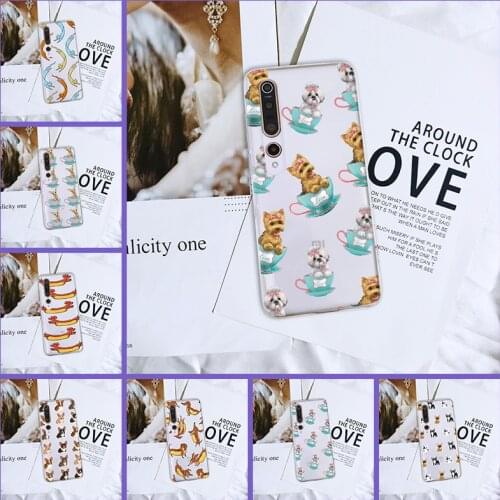 Phone Case For Xiaomi Mi Note 10 Lite Pro Cute Dog Cat Puppy Funny Soft Silicone For Xiaomi Mi 10 Lite Pro Youth Play Back Cover