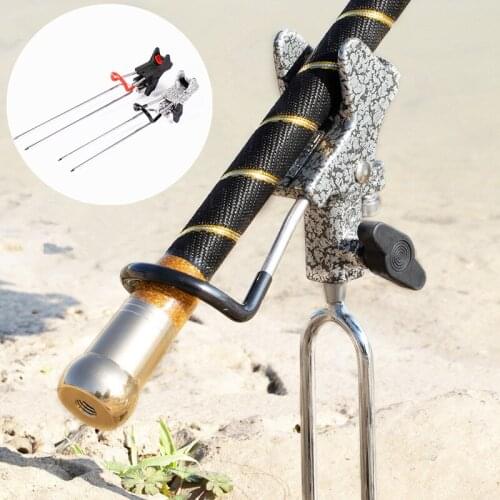 Fishing Rod Holder Spring Automatic Fishing Stainless Steel Tackle Outdoor Fishing Accessories Bracket