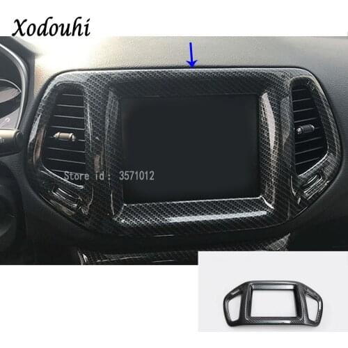 For Jeep Compass 2017 2018 2019 2020 2021 Car Garnish Navigation Map GPS Trim Dashboard Meter Instrument Panel Gauge Frame Stick