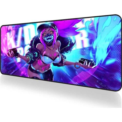 League of Legends Kda Akali mousepad gamer girl Anime mouse pad pink rubber mat Office xxl carpet mousepad xxl deskmat 900x400