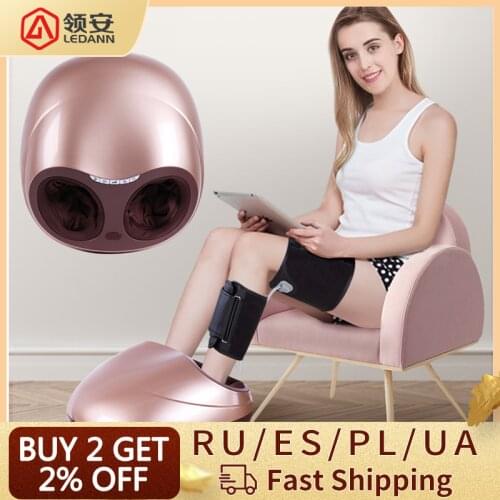 High Quality Foot Massager Kneading Rolling Heating Scraping Detachable Cloth Airbag Massage Foot and Calf Relieve Pain Bestgift