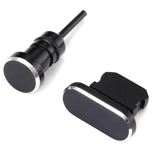 Metal Charging Port 3.5mm Earphone Jack USB Dust Plug Replacement for iPhone XS 8 7 7 6 6S Plus Mini Anti Dust Cap Stopper