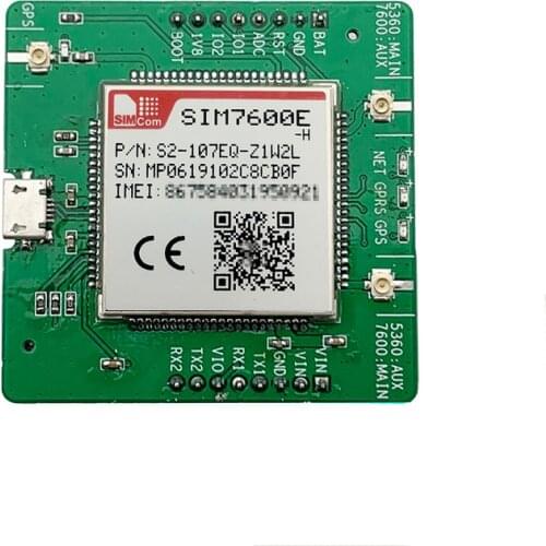 SIMCOM SIM7600E-H SIM7600E breakout board with 4G PCB+GPS antenna CAT 4 LTE module SIM7600E-H for EMEA/Korea/Thaila LTE mini kit