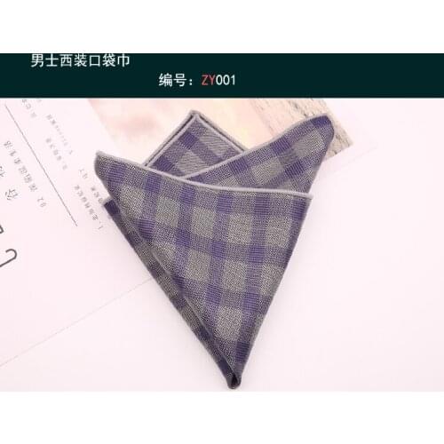 Mens Formal Plaid Cotton Pocket Scarf Small Handkerchief Square Scarf Western Accessory Bra Scarf Casual