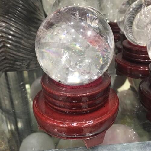 Natural clear Crystals gemstone sphere meditation chakras reiki healing rock clear crystal ball wholesale as gift