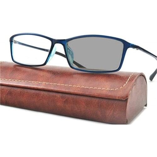 MINCL/Fashion Men Brand Designer Square Tr90 Reading Glasses Sun Photochromic Lens Women Reading Glasses UV400 NX