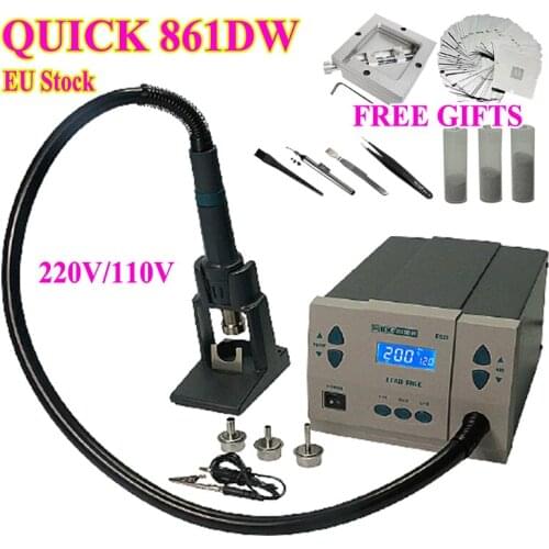 Quick Spot 861DW Hot Air Rework Station 90mm Reballing Station Solder Balls Vacuum Pen For Motherboard Soldering Repair Tool