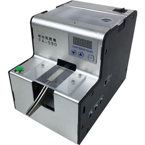FA-590 Automatic Screw Counting Machine Digital Display Screw Counter 1.0-5.0mm Adjustable Track Screw Counting Tools AC100-240V