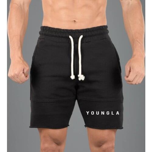 Summer New Gym Men Short Cotton Workout Sweatpants Casual Streetwear Mens Shorts Fashion Bodybuilding Mens Clothing 2021