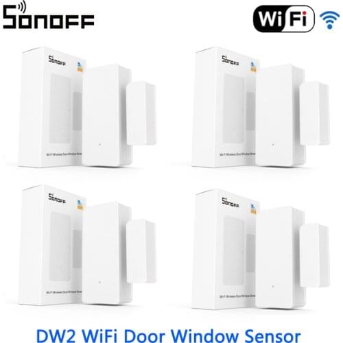 SONOFF DW2 Wifi Wireless Door Window Sensor Open / Closed Detectors eWeLink APP Alert Notification Smart Home Security Alarm