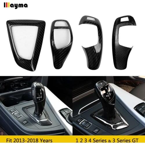 Carbon Fiber Gear Shift Knob Cover for BMW 1 2 3 4 Series F20 F22 F23 F30 F32 F33 F36 3GT 320i 425i Decorative panel Accessories