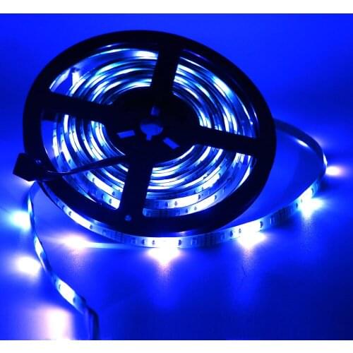 5M Waterproof RGB Led Strip Light 2835 SMD DC 12V Flexible Light LED Tape Stripe Brighter than 3528 SMD For Indoor Decoration
