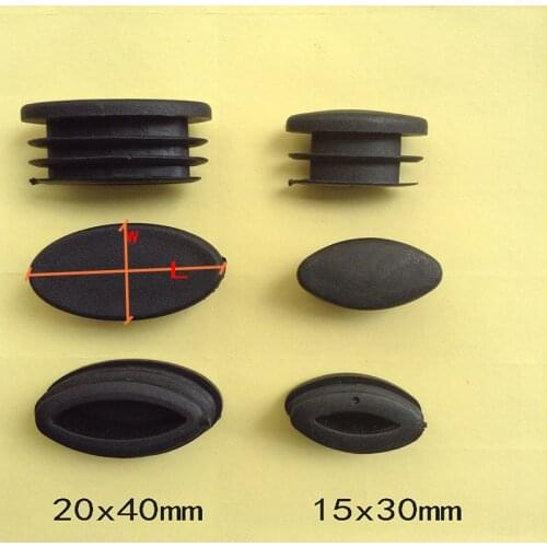 50 pcs 15x30 20x40 olive tube plug tube ending protector cap cover pad ends oval elliptical tube insert end chair leg feet