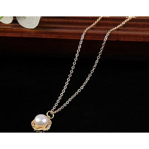 Natural Freshwater Pearl Zircon Pendant Necklaces For Women Trendy Clavicle Chain Girls Exquisite Jewelry Accessories Bijoux New