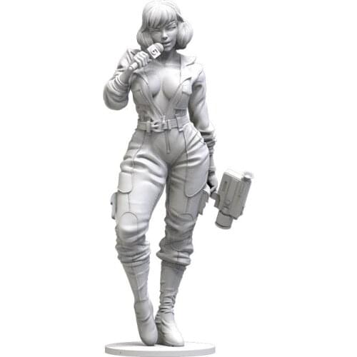 1/24 75mm 1/18 100mm Resin Model Figure Female Reporter Unpainted No Color RW-255