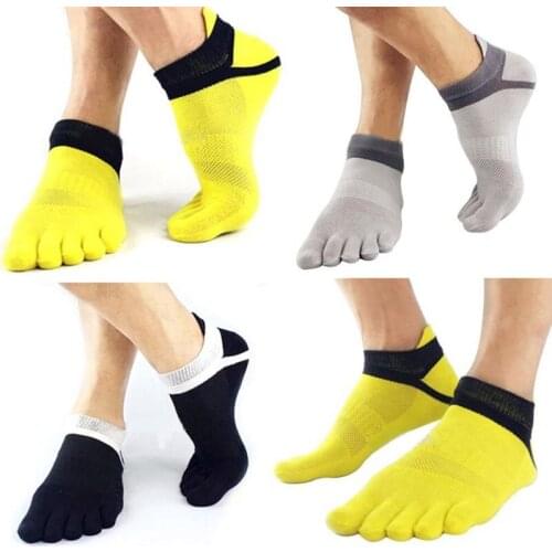 1Pair Men Boy 5 Fingers Toe Short Socks workout fitness Socks Cotton Breathable Ankle Sock 2020 New