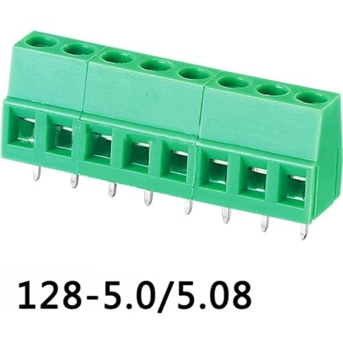 10pcs 2.54/3.5/3.81/5.0/5.08/7.5/7.62mm 0.1-0.3inch 2P 3P Straight Brass DIP PCB Screw Wire Terminal Blocks Splice Conenctor