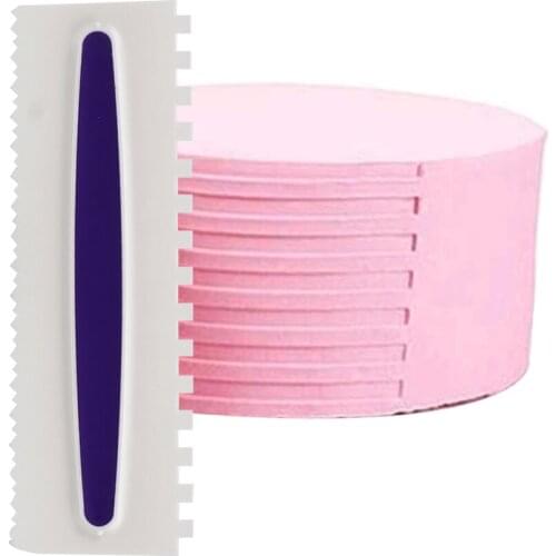 3 Pcs/set Edge Irregular Teeth Cake Scraper Set Multifunctional Cake Mold DIY Cream Scraper Fondant Cake Decorating Tool