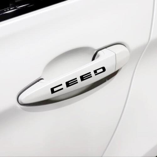 4pcs/set Car Door Handle Reflective Car Stickers Decoration Car styling Door handle Decal for Kia Ceed Rio k3 k5 Forte Sorento