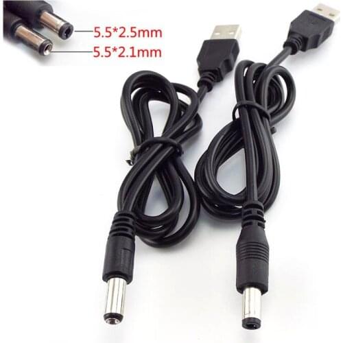80cm USB 2.0 Type A Male to DC 5.5*2.1mm 5.5*2.5mm Plug Jack Power Connector For Small Electronics Devices usb Extension Cable