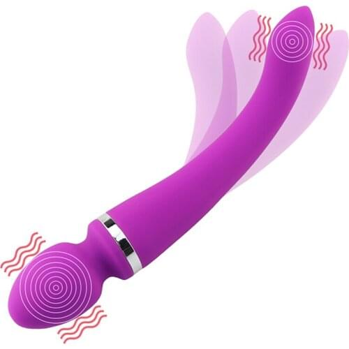 Sex Toys for Adult Dual Vibrator Av Wand Massager Dildo Vibrator Waterproof G Spot Clitoris Anal Stimulator Sex Toys for Woman