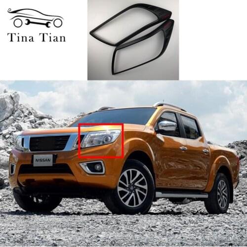 Fit for Nissan Navara NP300 D23 2014-2018 Auto Accessories Black Abs Front Lampshade