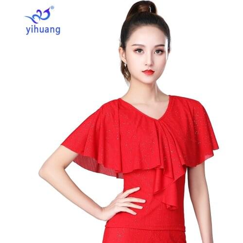 Women Latin Ballroom Blouses Performance Wear Tops Waltz Standard Modern Tango Practice Blouses Salsa Rumba Dance Wear