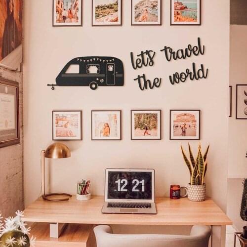LETS TRAVEL THE WORLD METAL WALL DECORATION DECOR MODERN STYLISH DESIGN LUXURY GOOD QUALITY