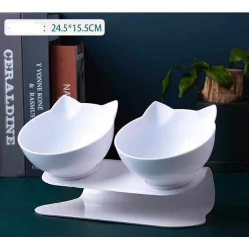 Double Cat Bowl Dog Bowl With Stand Pet Feeding Cat Water Bowl For Cats Food Pet Bowls For Dogs Feeder Product Supplies