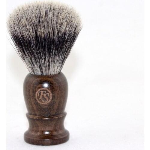 FS-#SYF20-FEW52, Faux Finest/Synthetic Fiber Shaving Brush with Faux Ebony wood Handle, Knot 20mm+FREE STAND+FREE SHIPPING