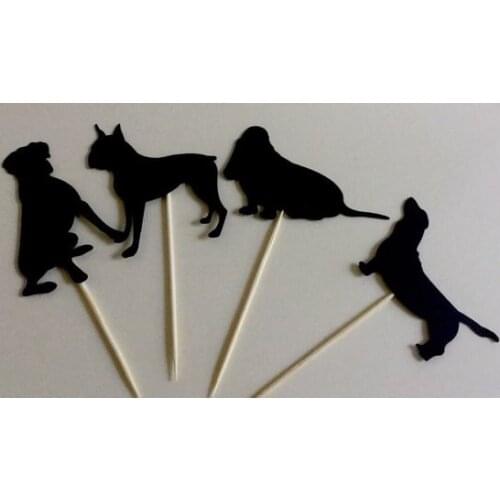 Custom Dog Lover breed terrier pooch labrador beagle Cupcake Toppers wedding pets Birthdays baby shower Party treat food picks