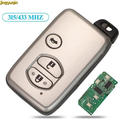 Jingyuqin Remote Car Key 315/433MHZ Keyless-Go Entry For Toyota Prado Landcruiser F433 A433 Camry Crown 0140 3370 5290 3 BTN
