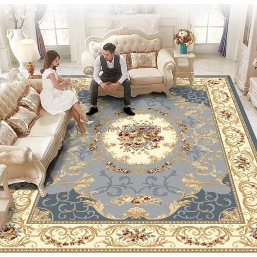 European Style Carpet Living Room Sofa Coffee Table Blanket American Home Bedroom Bedside Bed Cover Blanket Room Light Luxury