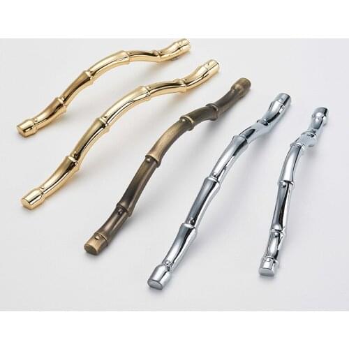 3 Colors Creative Furniture Handle Kitchen Cupboard Door Handle Wardrobe Drawer Knob Zinc Alloy Bamboo Joints Home Decoration